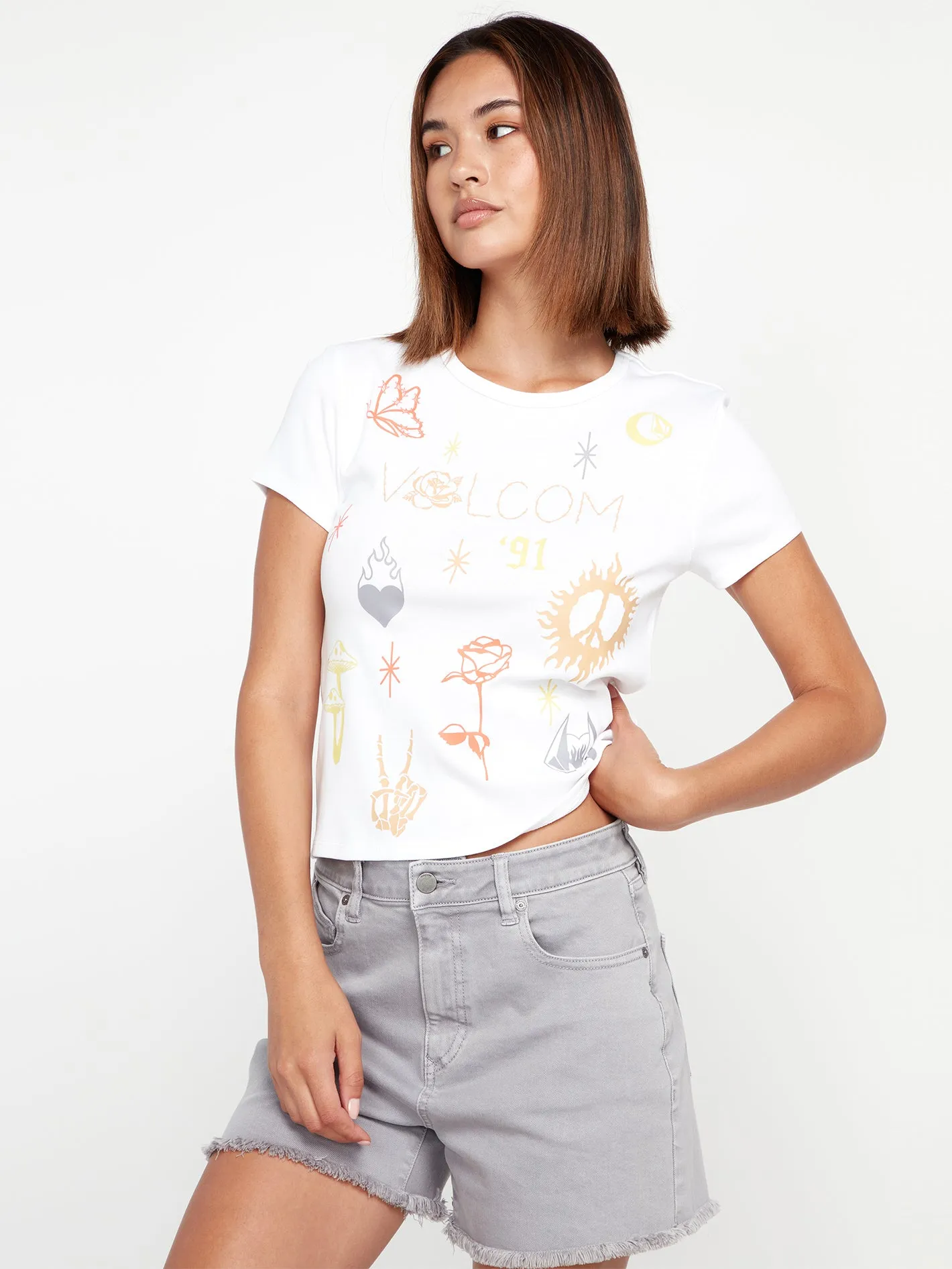 Have A Clue Short Sleeve Tee - White sold by Volcom product image thumbnail 5