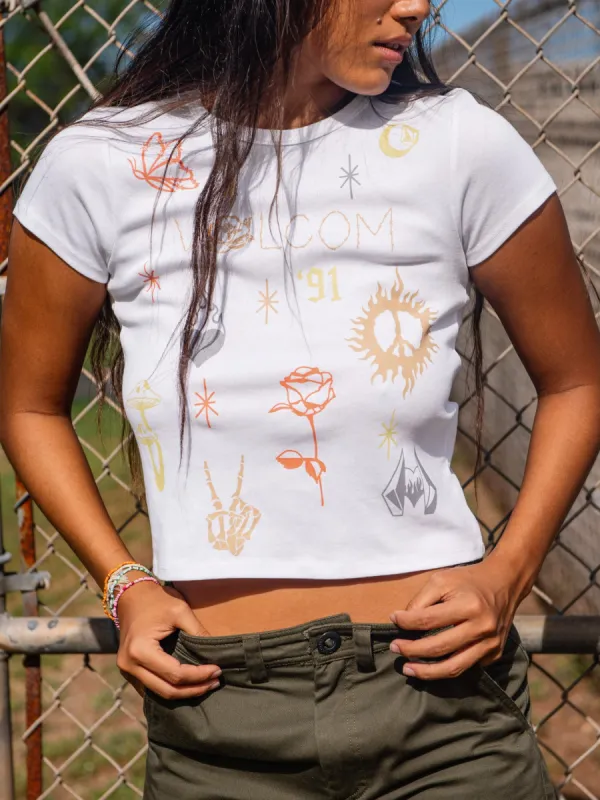 Have A Clue Short Sleeve Tee - White sold by Volcom