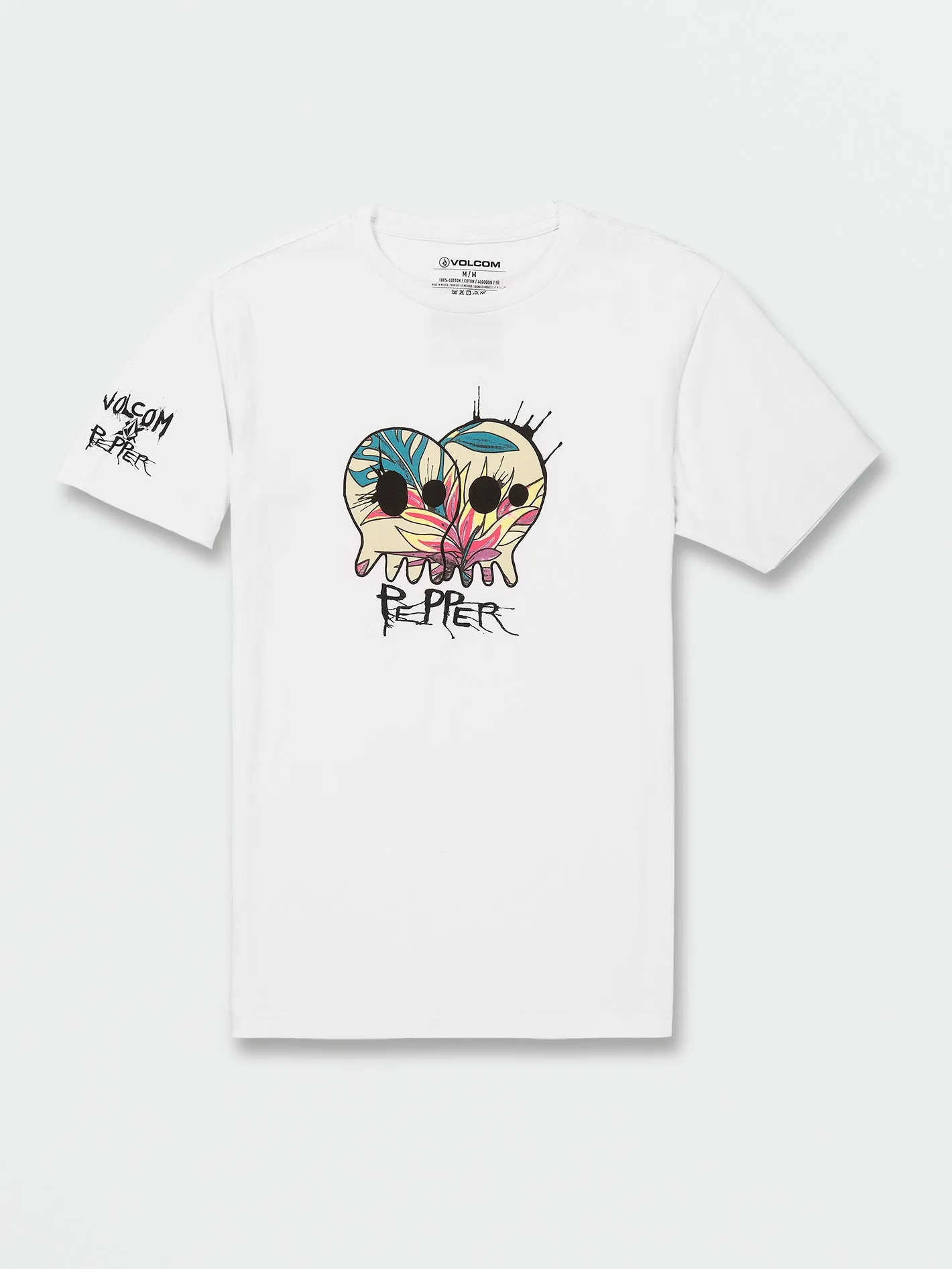 Volcom Entertainment Skullconuts Short Sleeve Tee - White sold by Volcom product image thumbnail 3