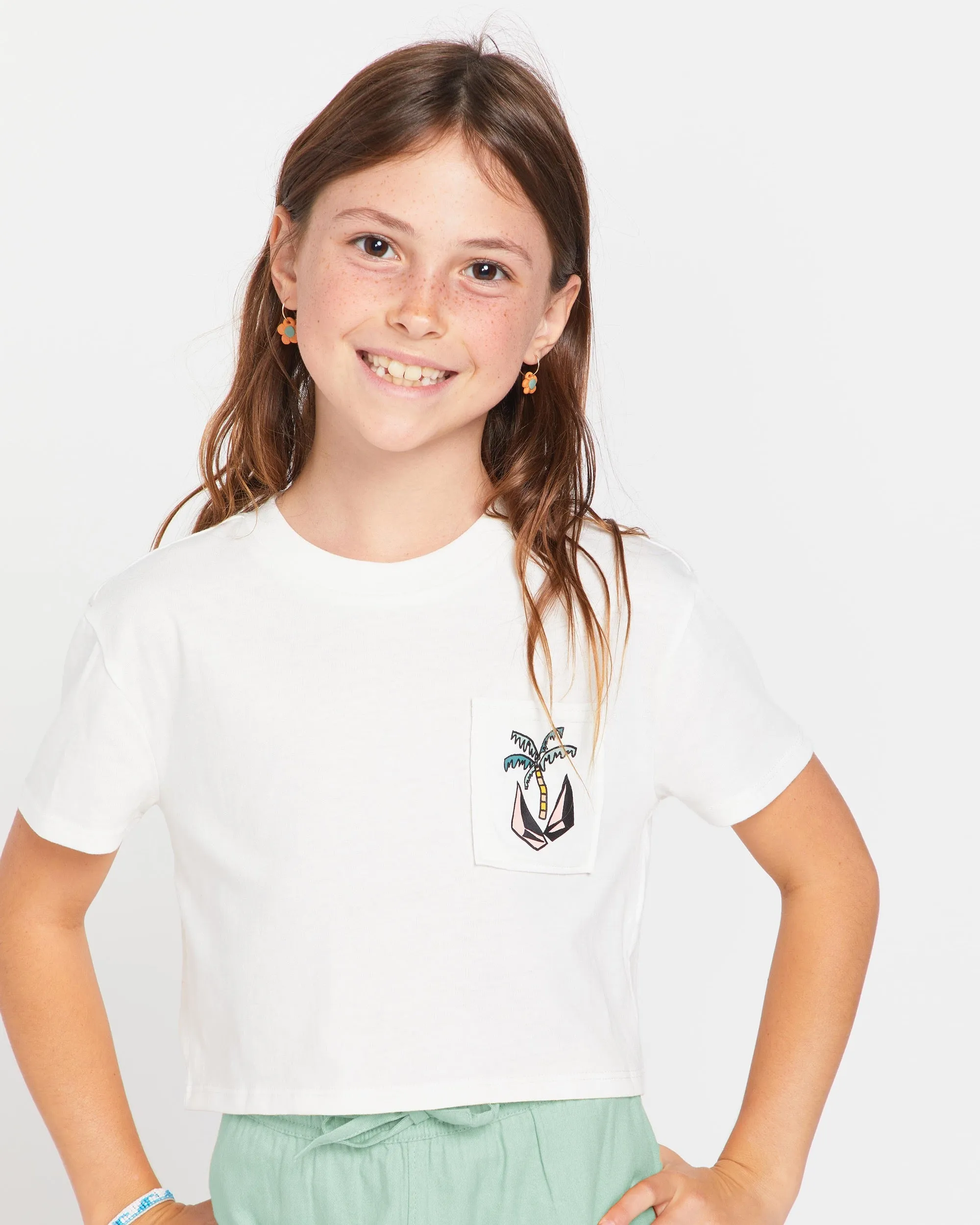 Little Girls Pkt Dial Short Sleeve Tee - Winter White sold by Volcom product image thumbnail 5