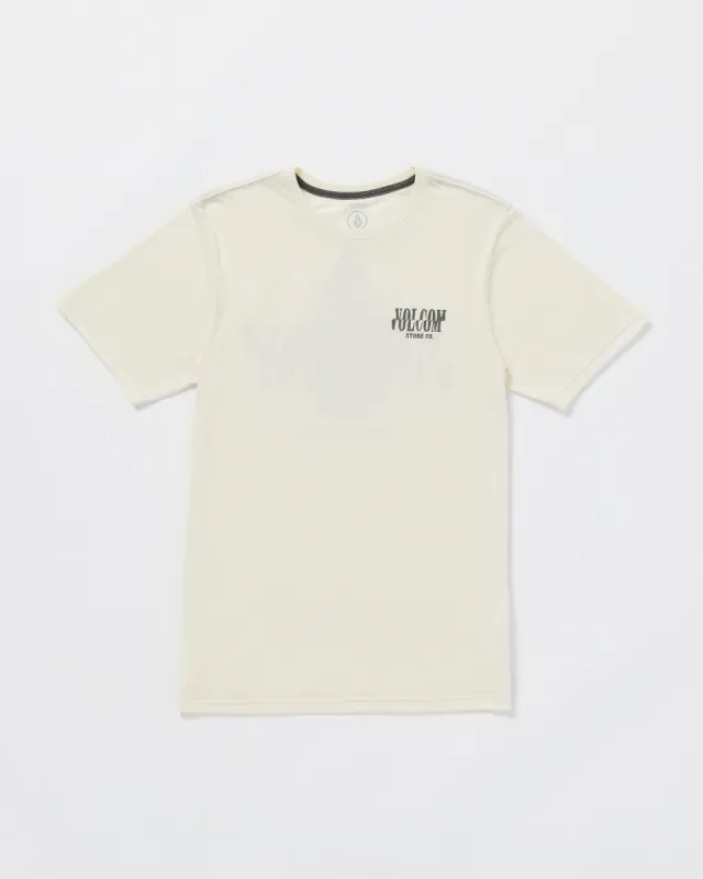 Scrambled Channel Short Sleeve Tee - Off White Heather sold by Volcom