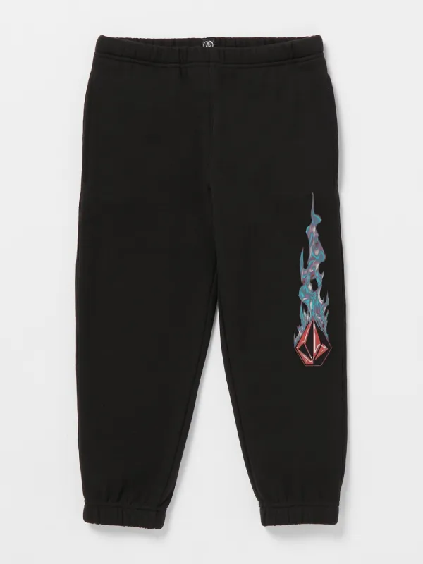 Little Boys Combust Elastic Waist Fleece Pants - Black sold by Volcom