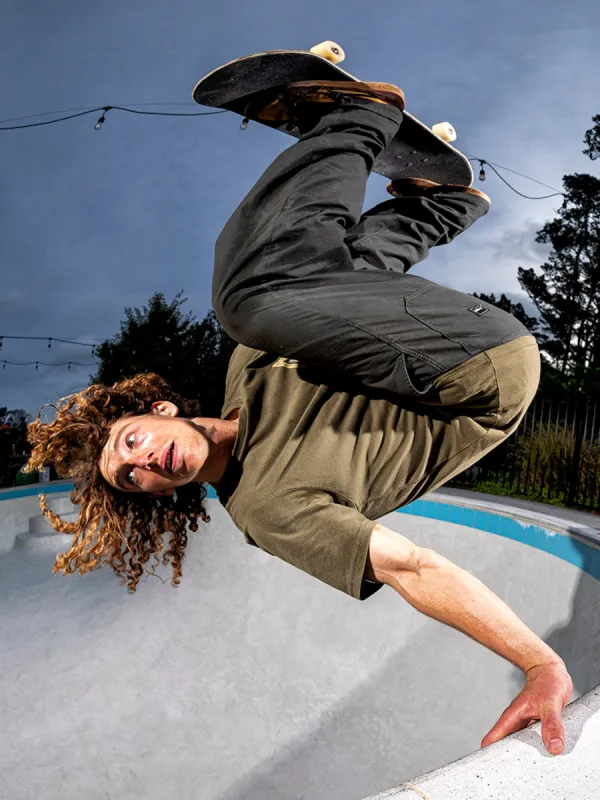 Outer Spaced Elastic Waist Casual Pants - Stealth made by Volcom