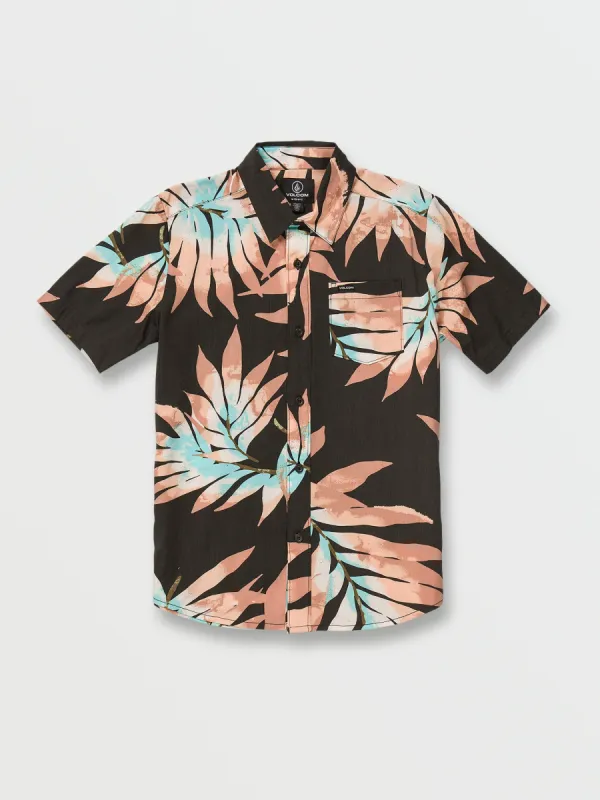 Big Boys Seeweed Short Sleeve Shirt - Rinsed Black sold by Volcom