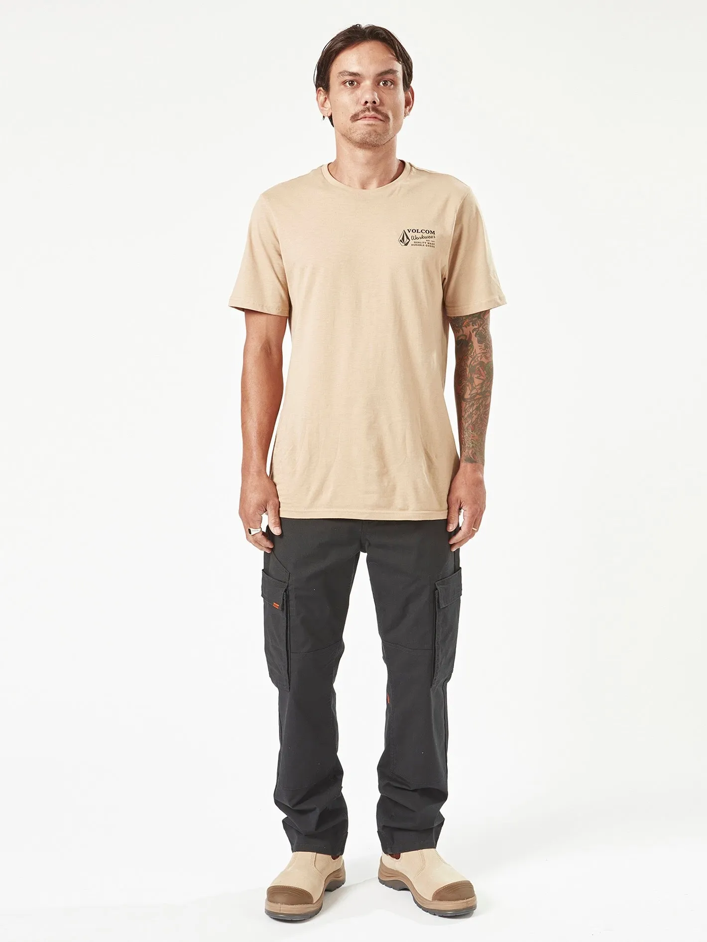 Volcom Workwear Short Sleeve Tee - Gravel sold by Volcom product image thumbnail 4