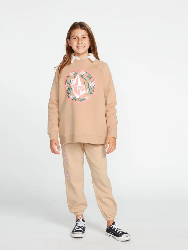 Girls Truly Stokin Boyfriend Sweatshirt - Hazelnut sold by Volcom