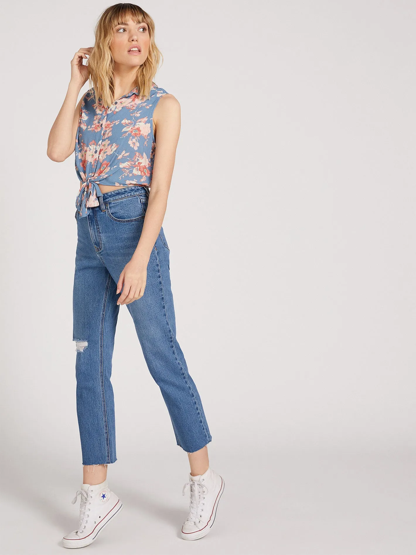 Tied In Knots Floral Woven Tank - Multi sold by Volcom product image thumbnail 4