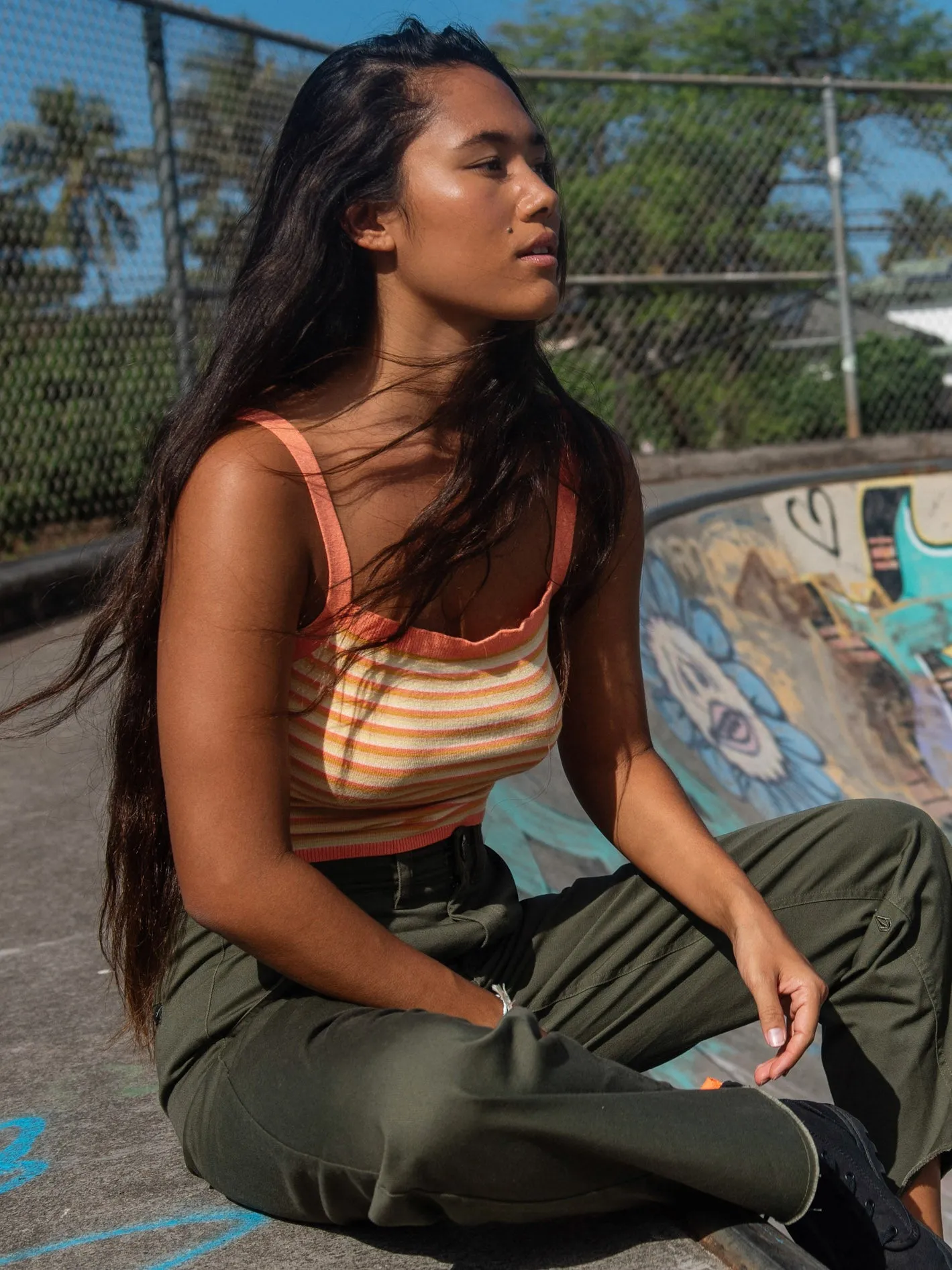 Stripe Is Sweater Tank - Multi sold by Volcom