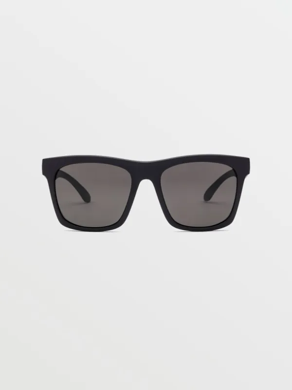 Jewel Sunglasses - Matte Black/Gray Polar sold by Volcom