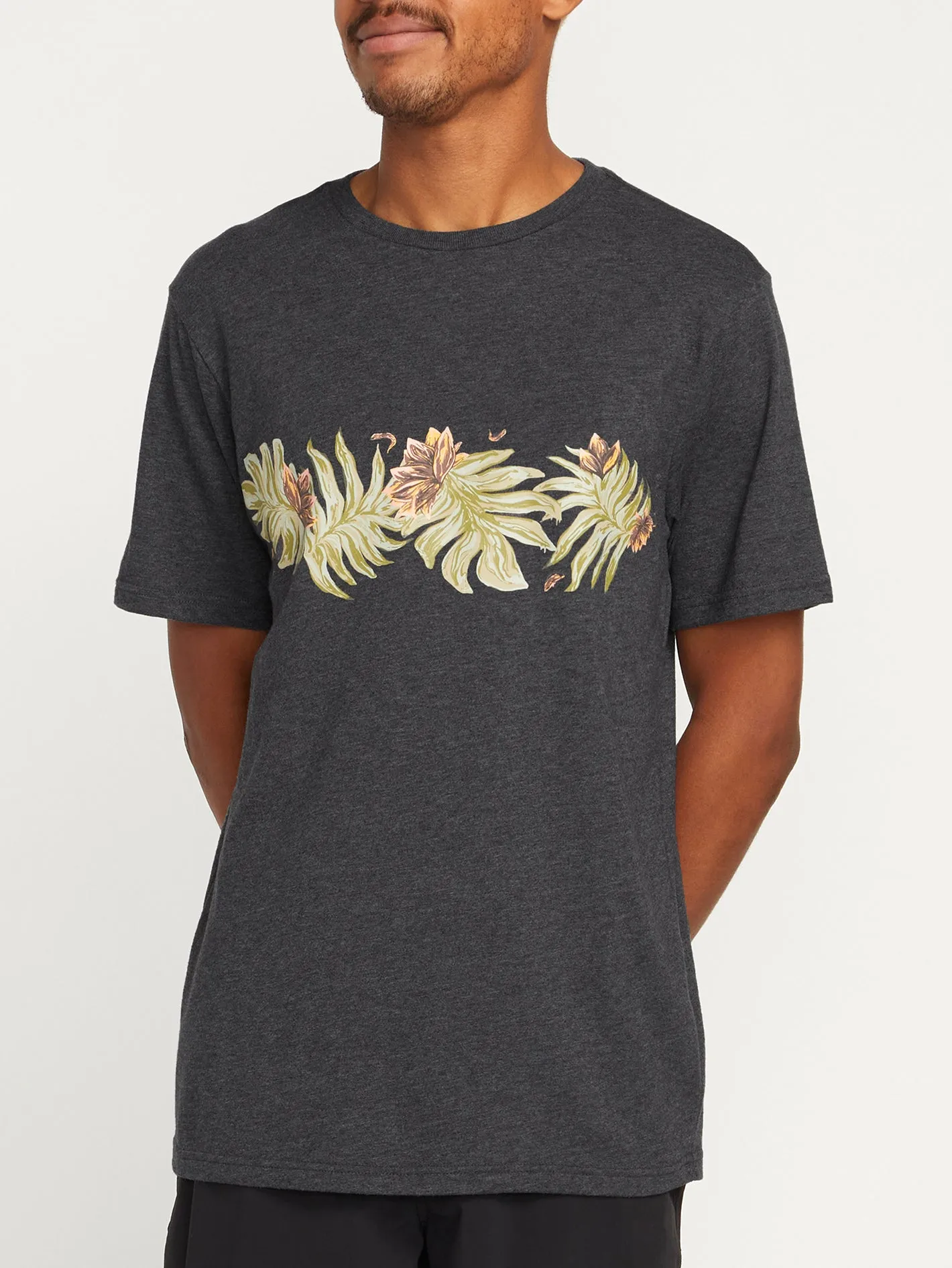 Marble Floral Short Sleeve Tee - Dark Black Heather sold by Volcom product image thumbnail 2