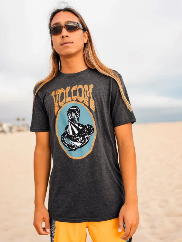 Cobrah Short Sleeve Tee - Dark Black Heather sold by Volcom