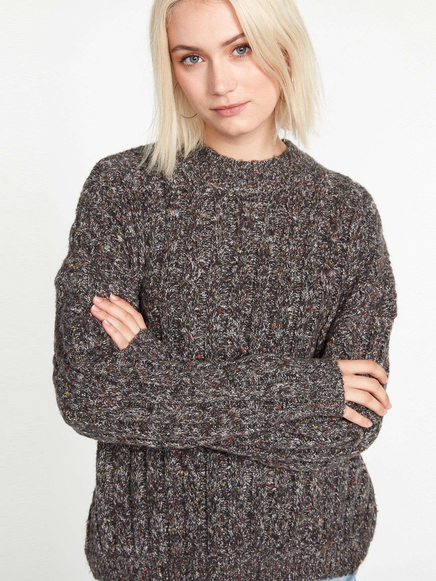 Girl Chat Sweater - Black sold by Volcom