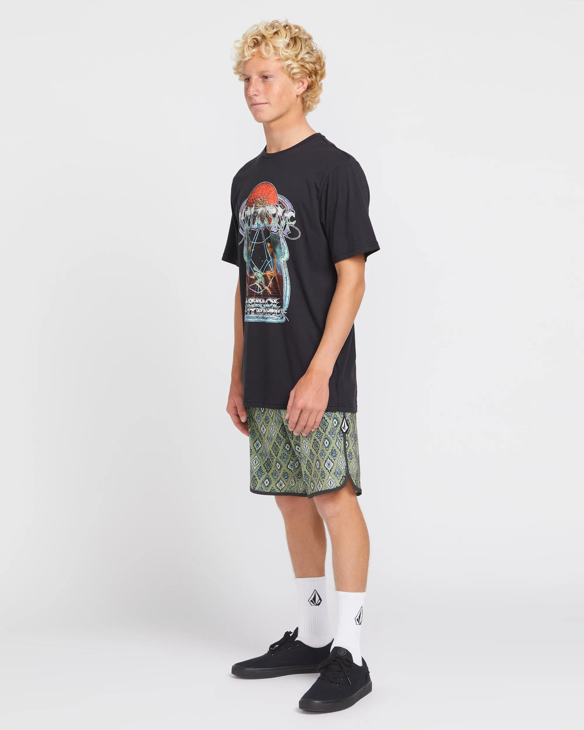 Mysto Mortal Short Sleeve Tee - Washed Black Heather sold by Volcom product image thumbnail 4
