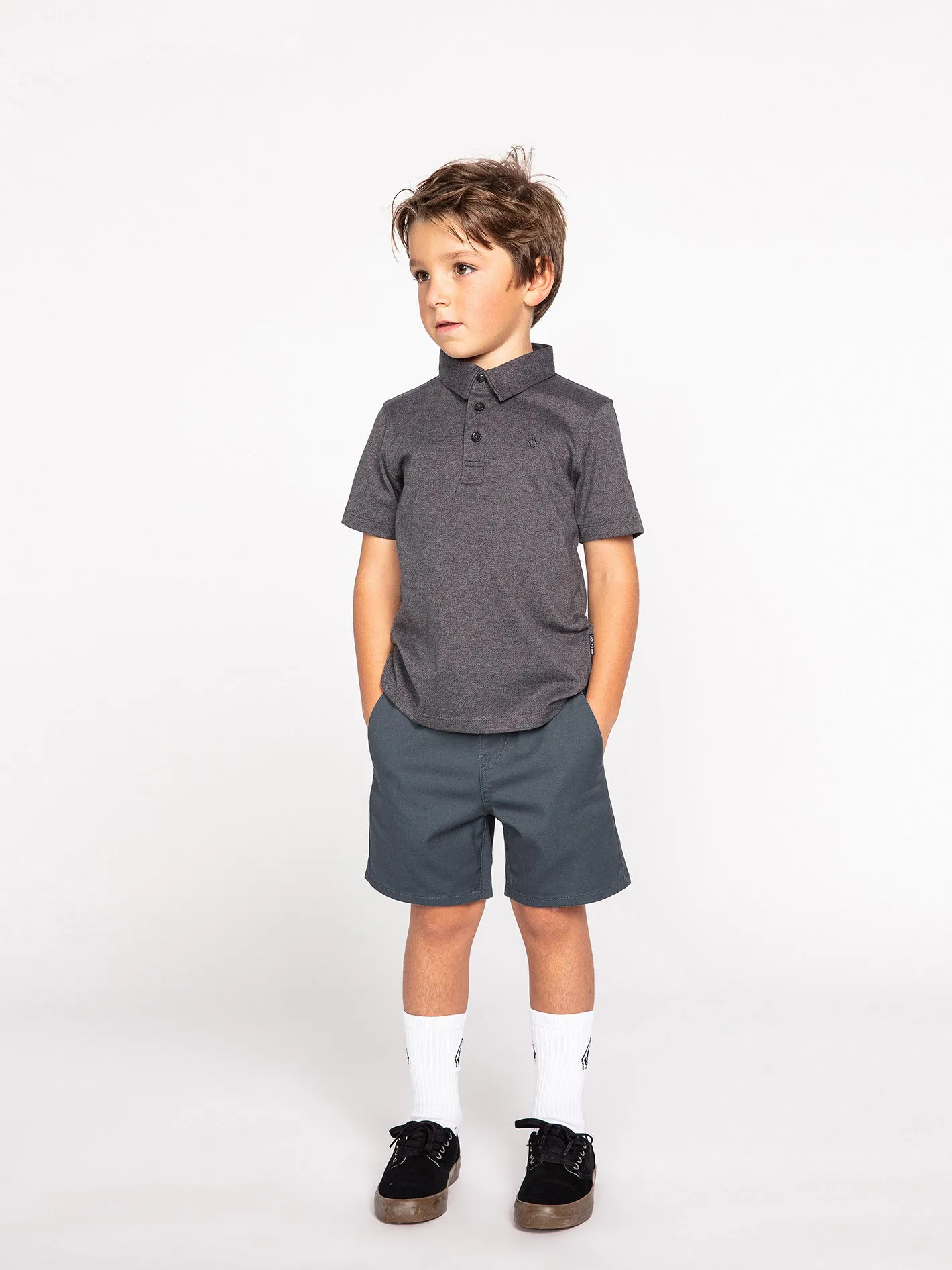 Little Boys Wowzer Polo Short Sleeve Shirt - Stealth sold by Volcom product image thumbnail 4