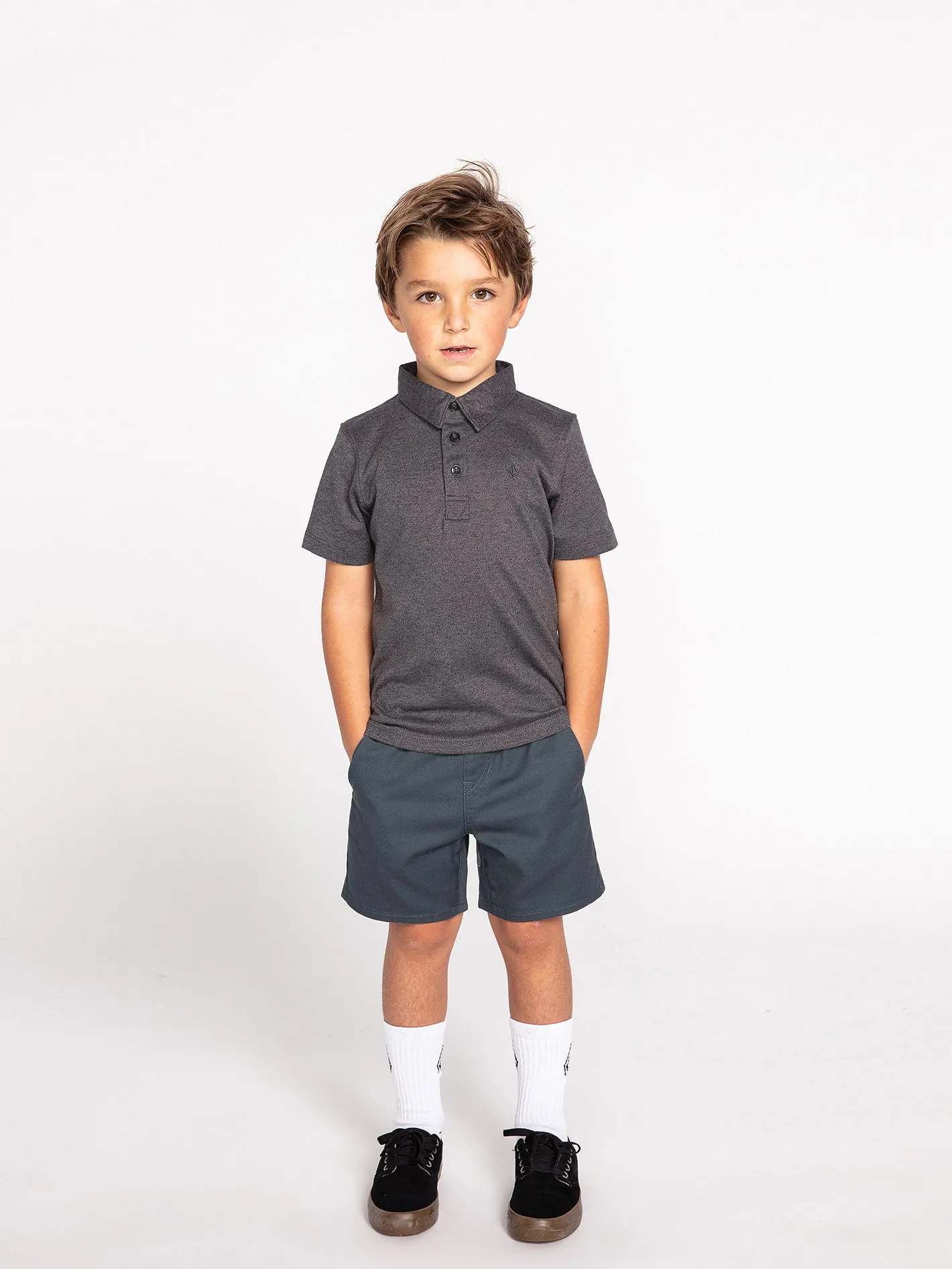 Little Boys Wowzer Polo Short Sleeve Shirt - Stealth sold by Volcom product image thumbnail 3
