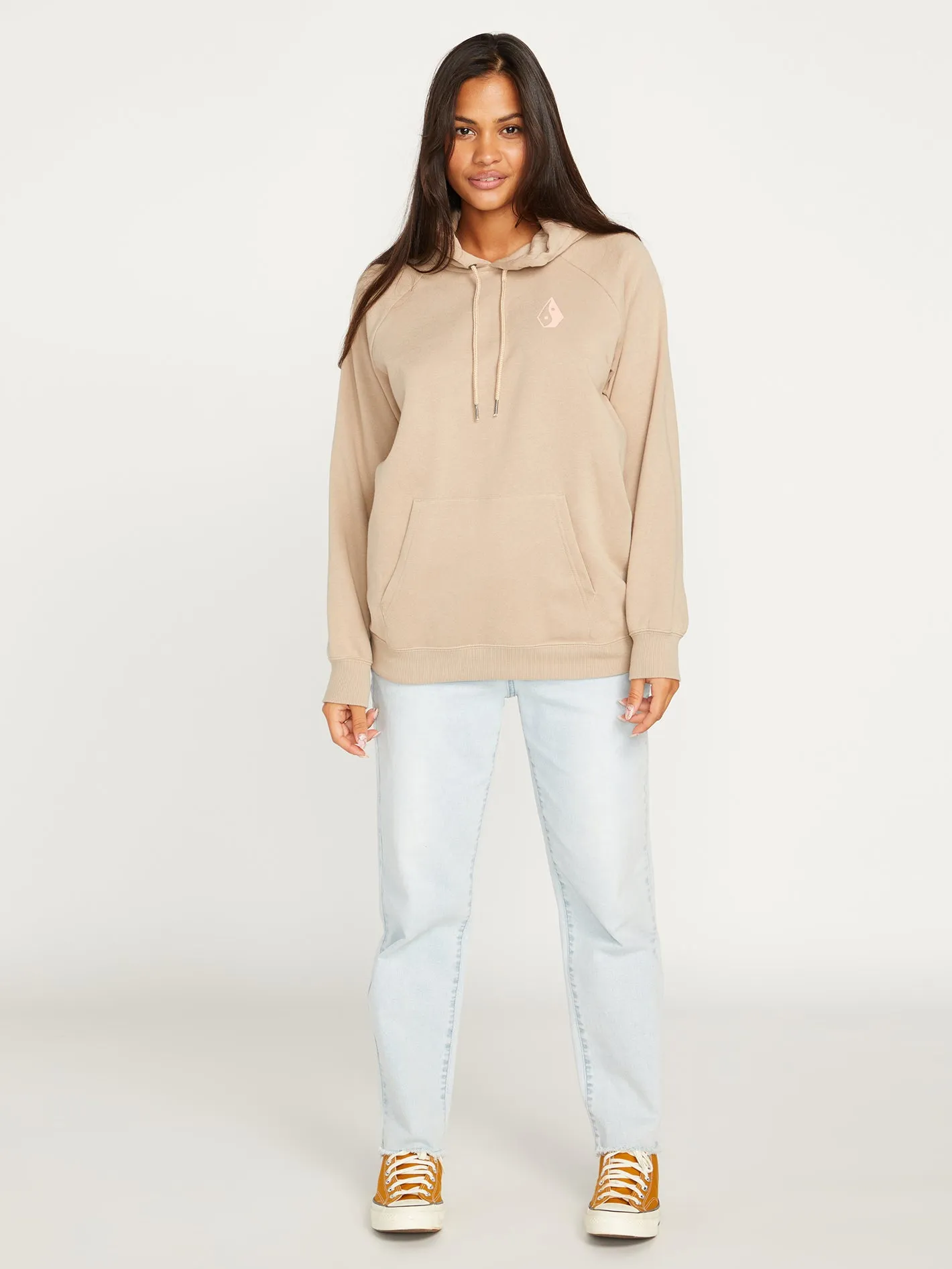 Truly Stoked Boyfriend Pullover Hoodie - Taupe sold by Volcom
