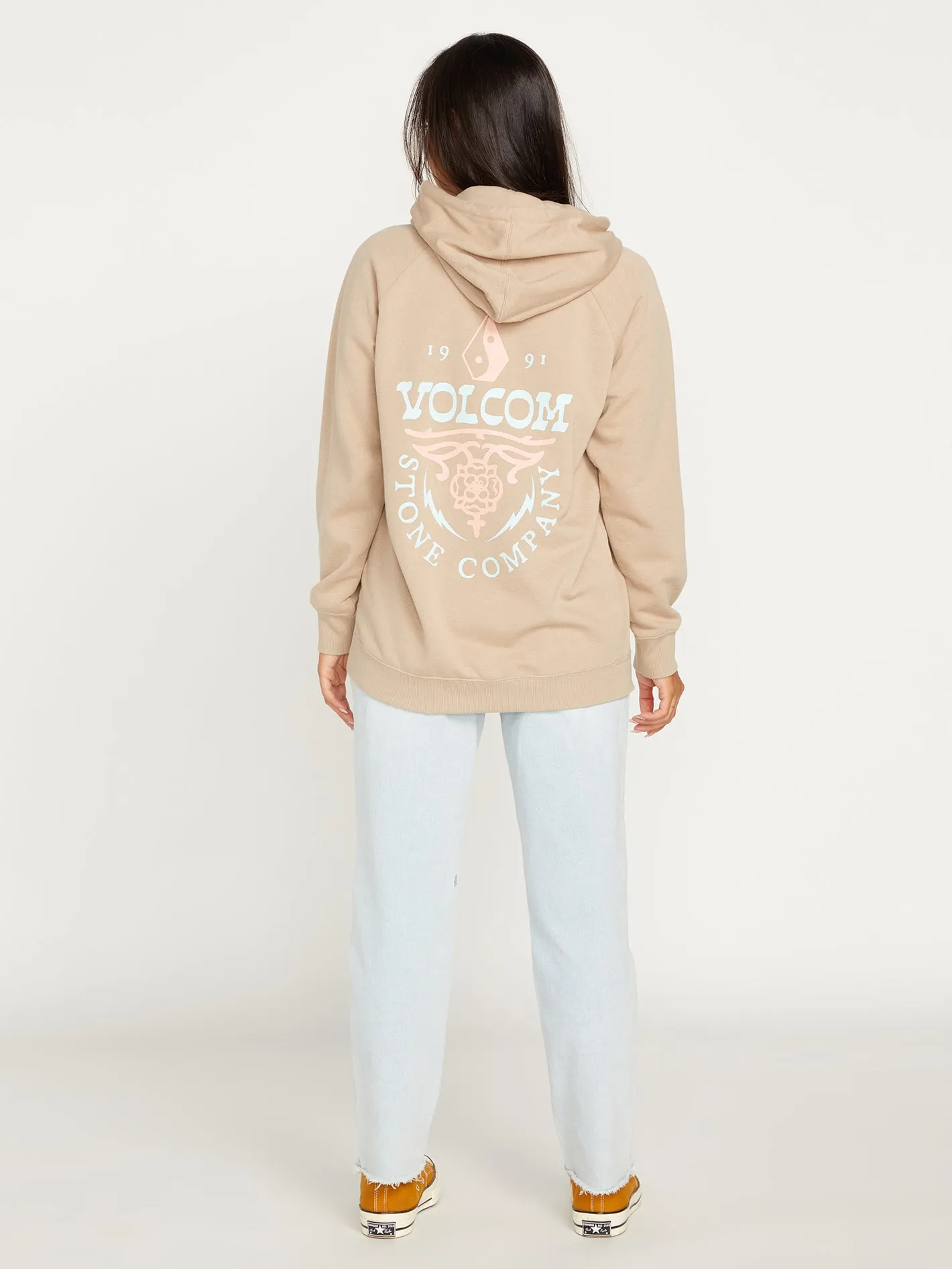 Truly Stoked Boyfriend Pullover Hoodie - Taupe sold by Volcom product image thumbnail 2