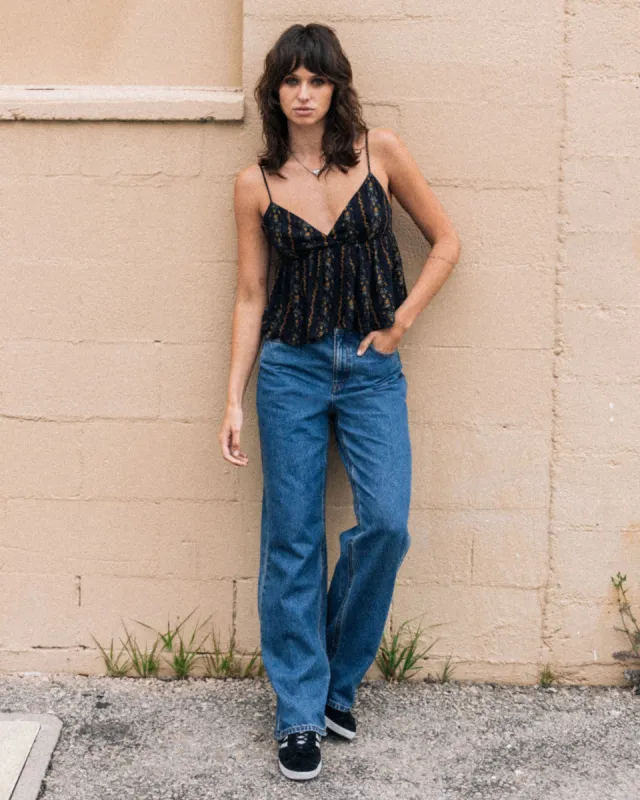 Stoned Boyfriend High Rise Jeans- Indigo Ridge Wash sold by Volcom