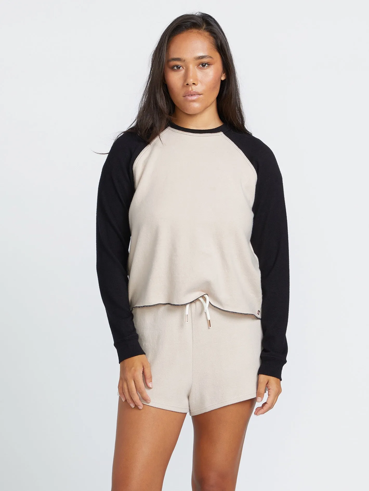 Lived in Lounge Crew Sweatshirt - Black Combo sold by Volcom