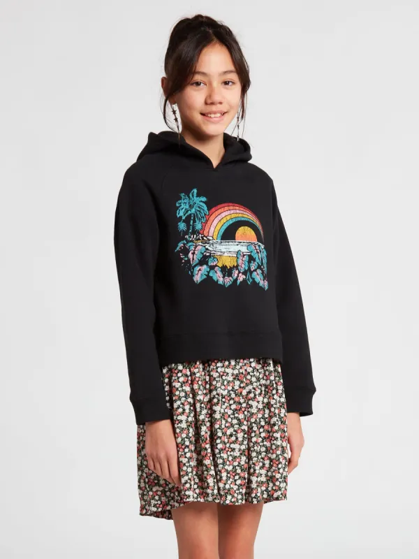 Big Girls Truly Stokin Hoodie - Black Combo sold by Volcom