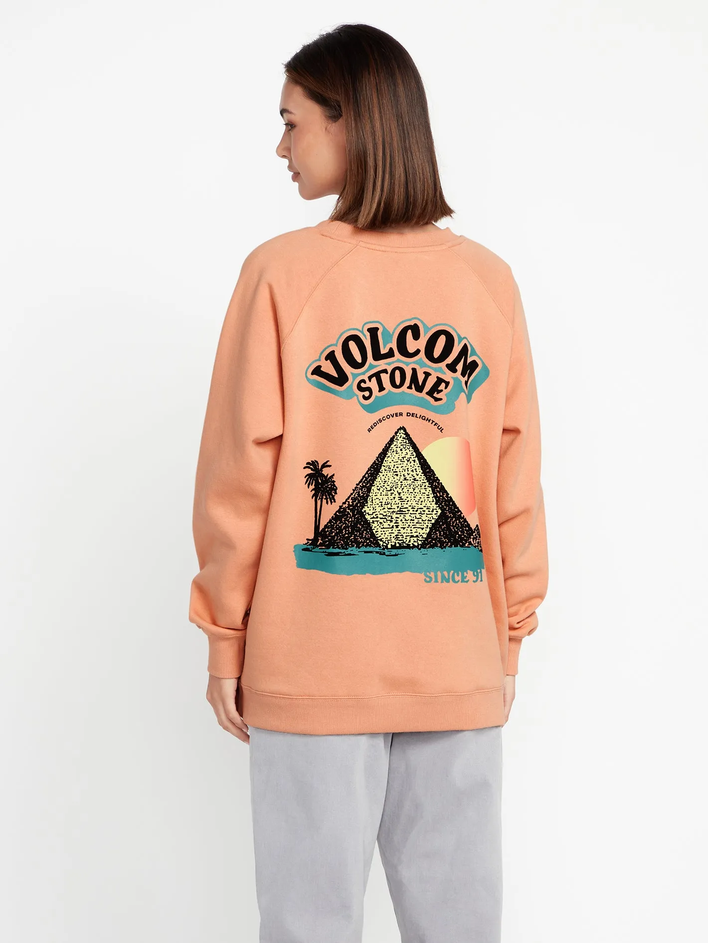 Stone Magic Boyfriend Crew - Clay sold by Volcom