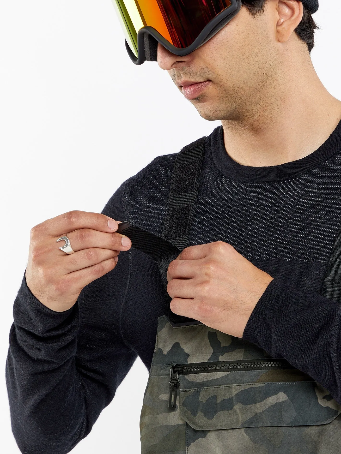 Mens Rain Gore-Tex Bib Overalls - Cloudwash sold by Volcom product image thumbnail 4