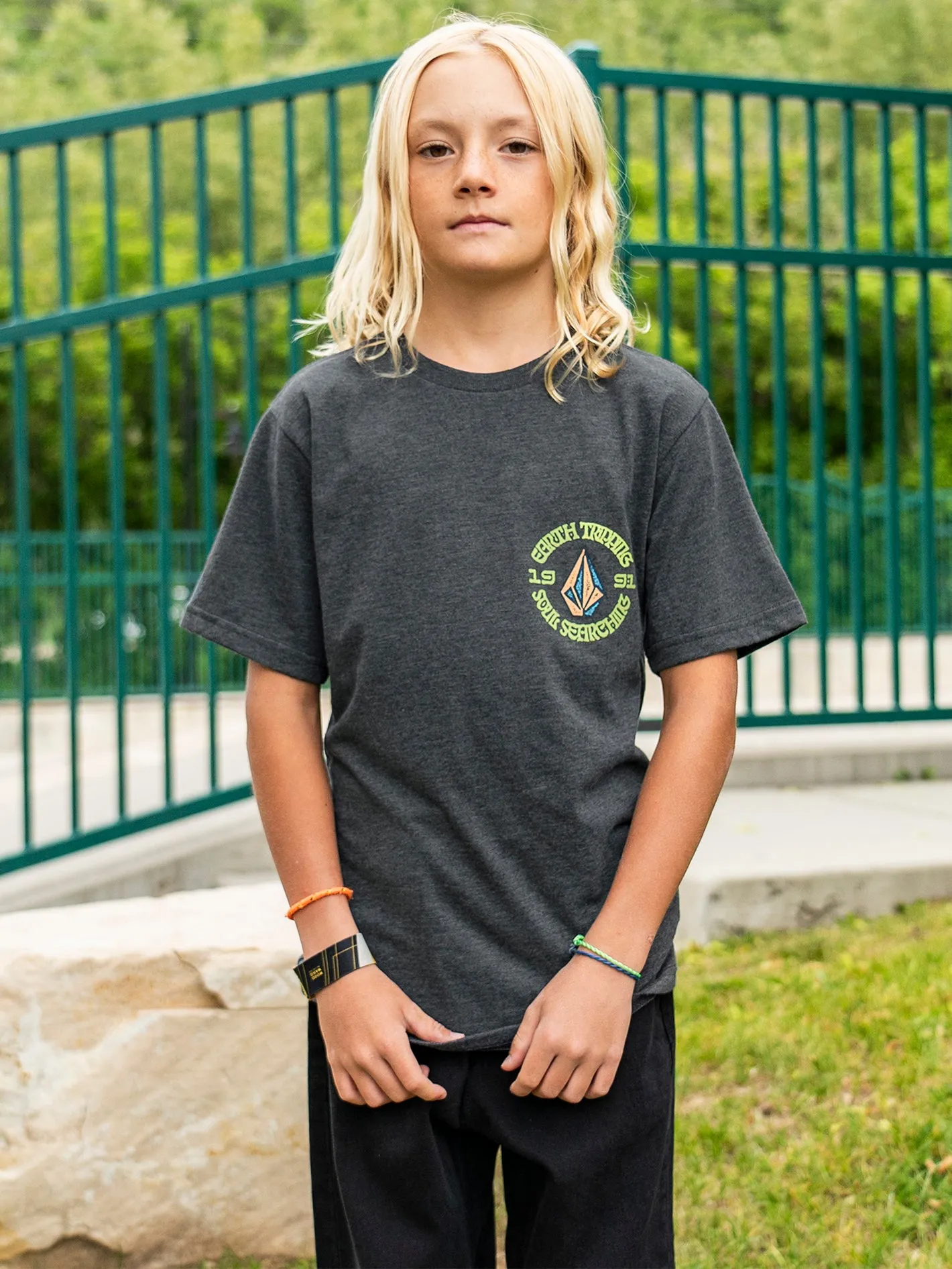Big Boys Fried Short Sleeve Tee - Dark Black Heather sold by Volcom product image thumbnail 2