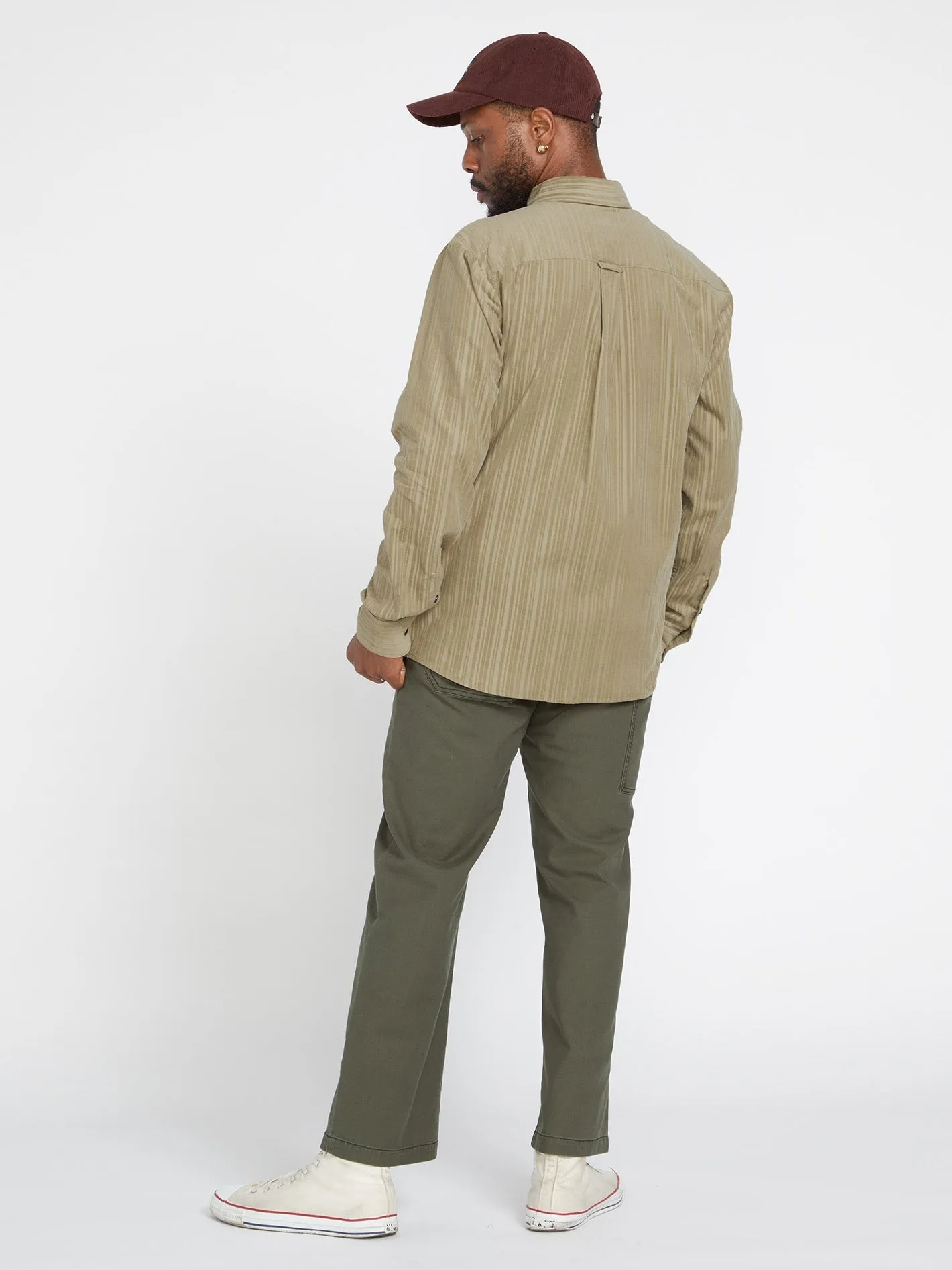 Volcom Entertainment Fat Tony Woven Long Sleeve Shirt - Khaki sold by Volcom product image thumbnail 2