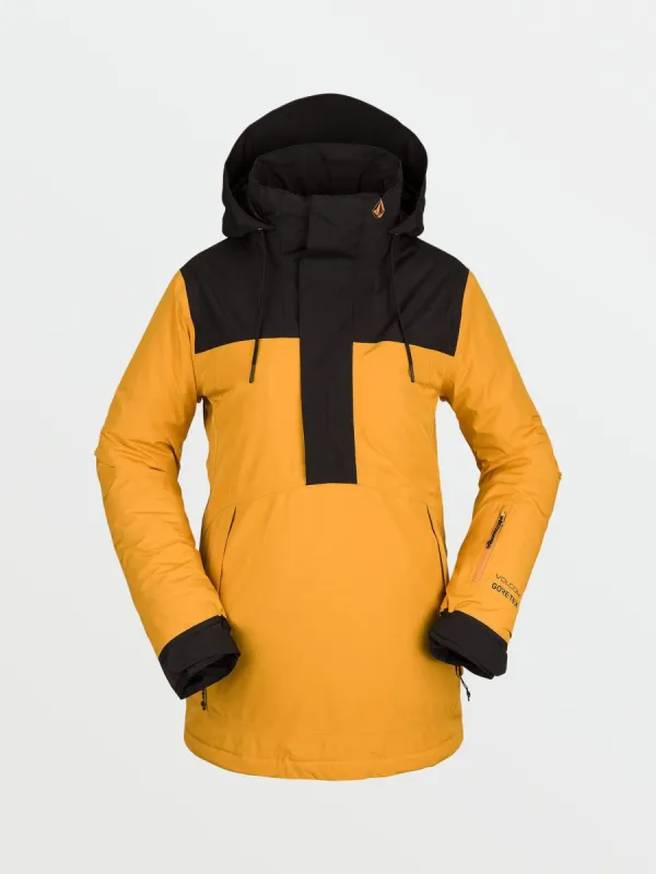 Womens Fern Insulated Gore Pullover - Resin Gold (2022) made by Volcom
