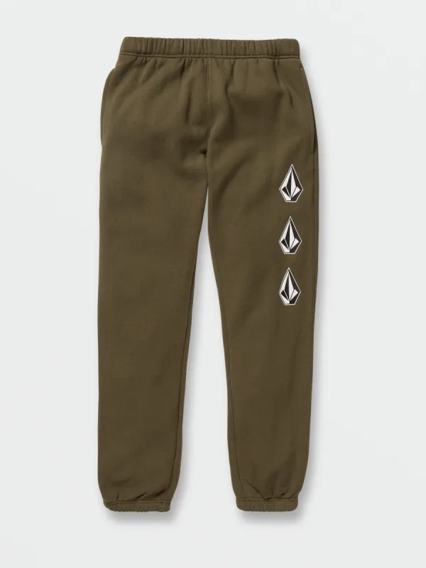 Big Boys Iconic Stone Fleece Pants - Military made by Volcom