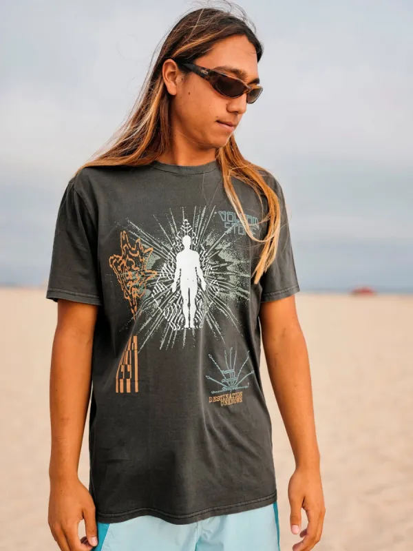 Conscious Collider Short Sleeve Tee - Storm Cloud sold by Volcom