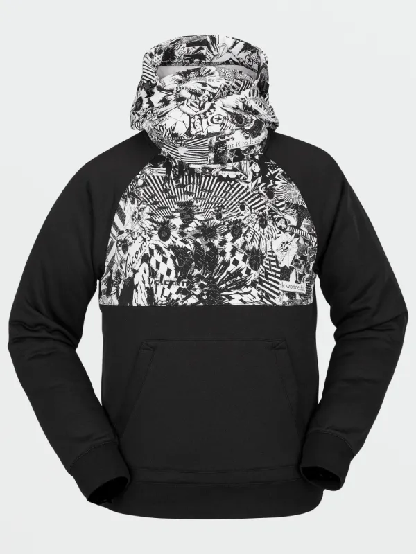 Mens Hydro Riding Hoodie - Black White (2022) sold by Volcom
