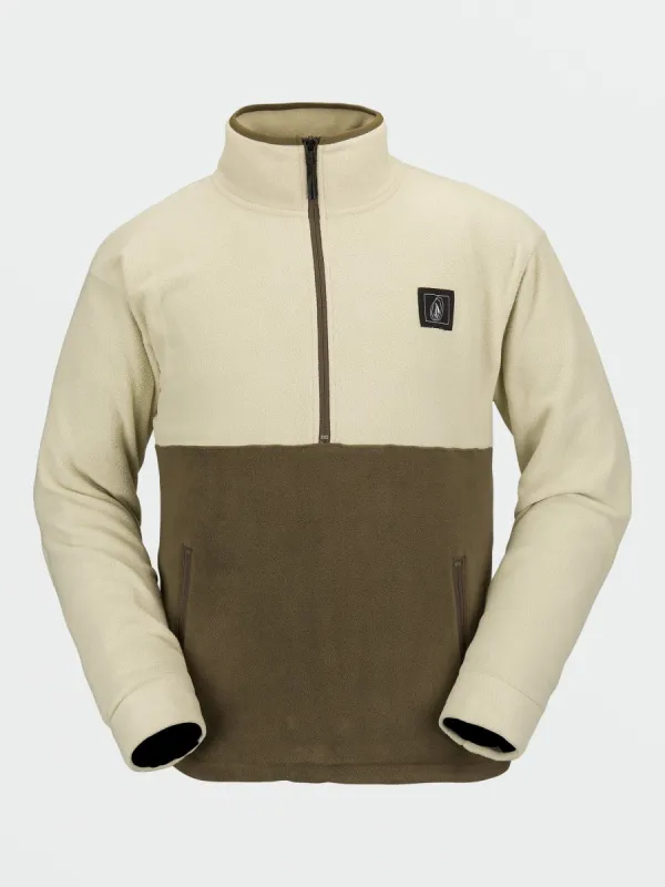 Mens V-Science Fleece Pullover 1/2 Zip - Off White (2022) sold by Volcom