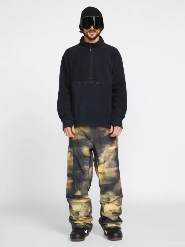 Mens V-Science Fleece Pullover 1/2 Zip - Black (2022) sold by Volcom