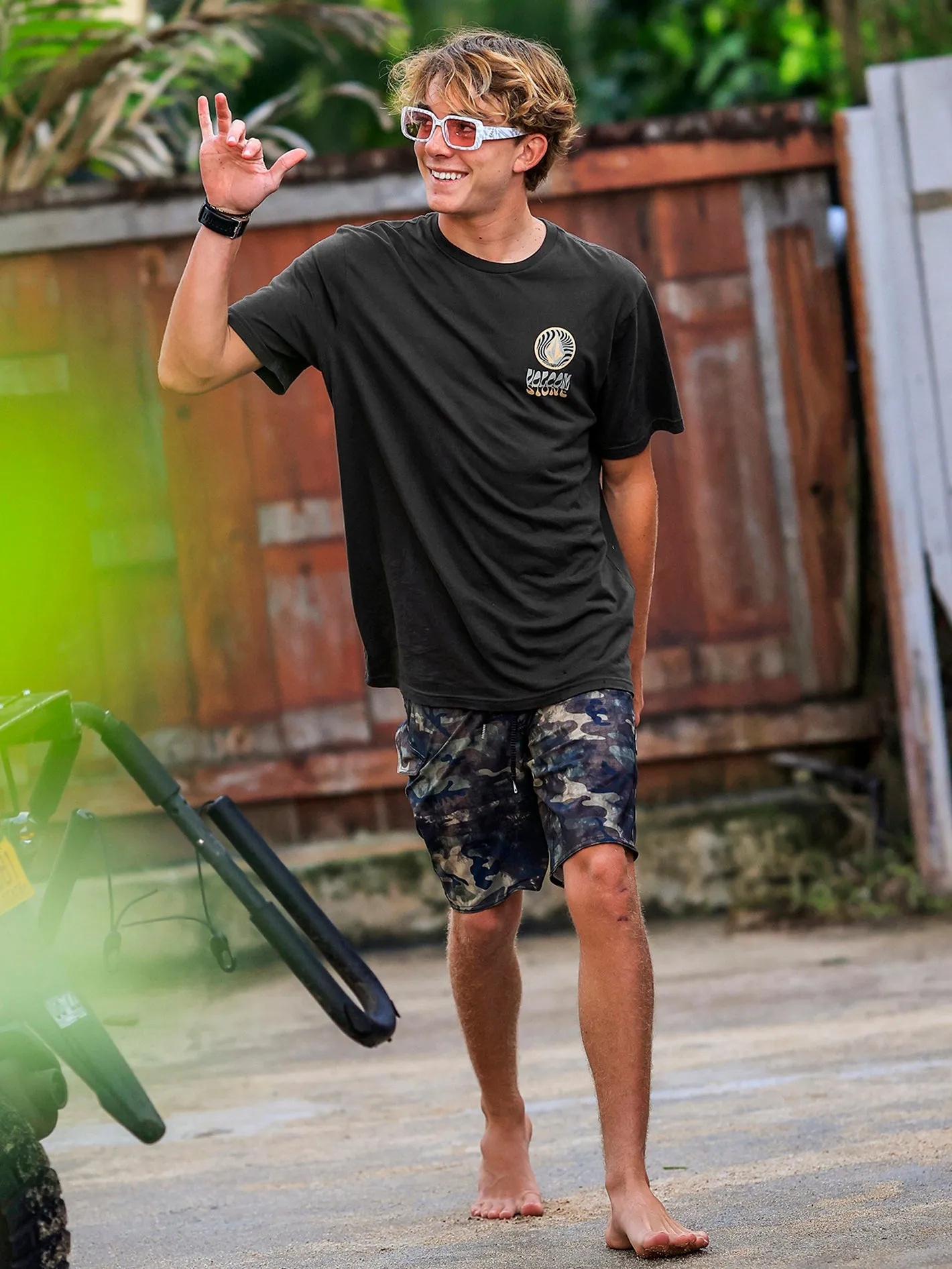 Psychbox Short Sleeve Tee - Vintage Black sold by Volcom