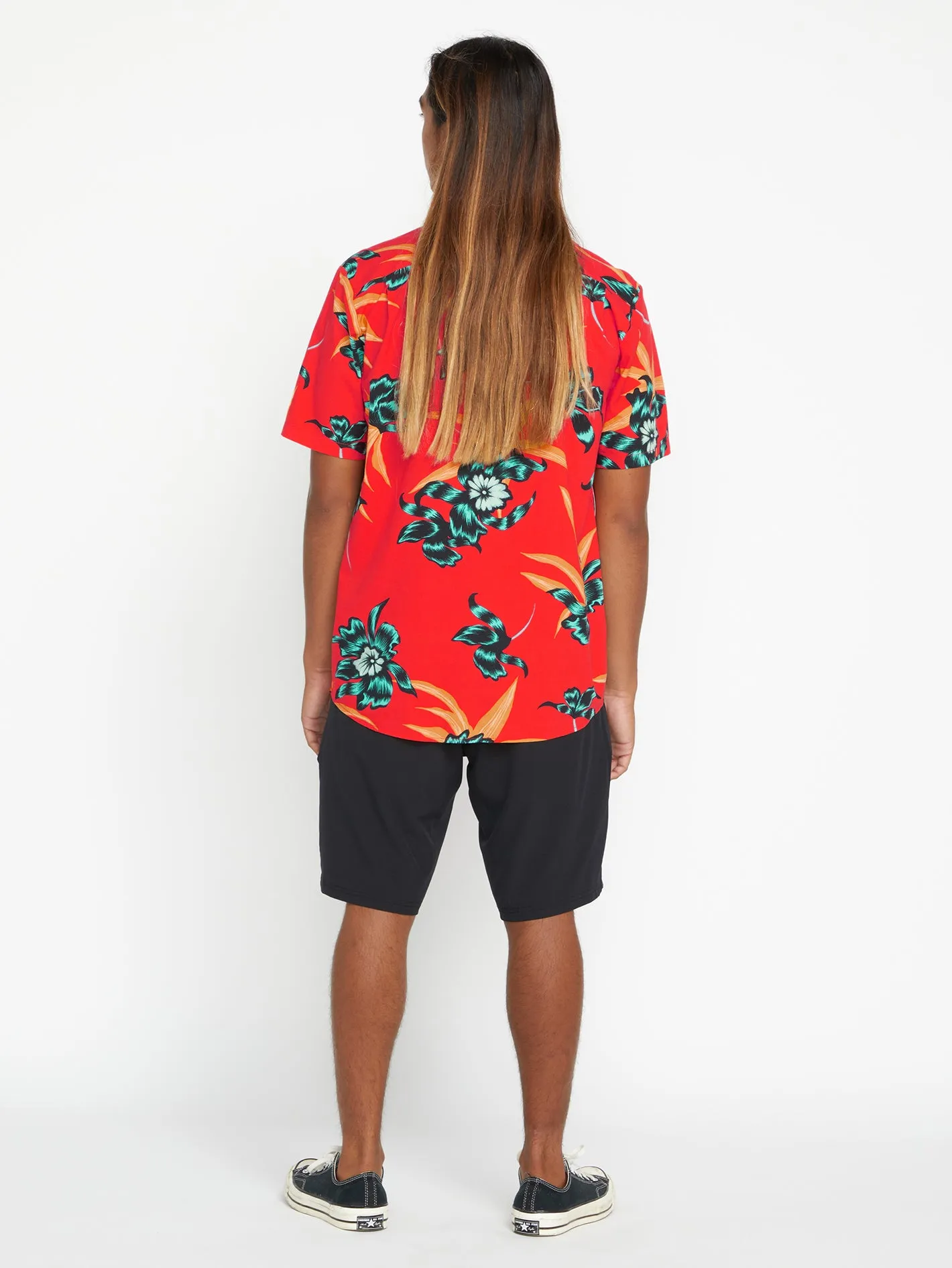 Island Time Short Sleeve Shirt - Red Orange sold by Volcom product image thumbnail 2