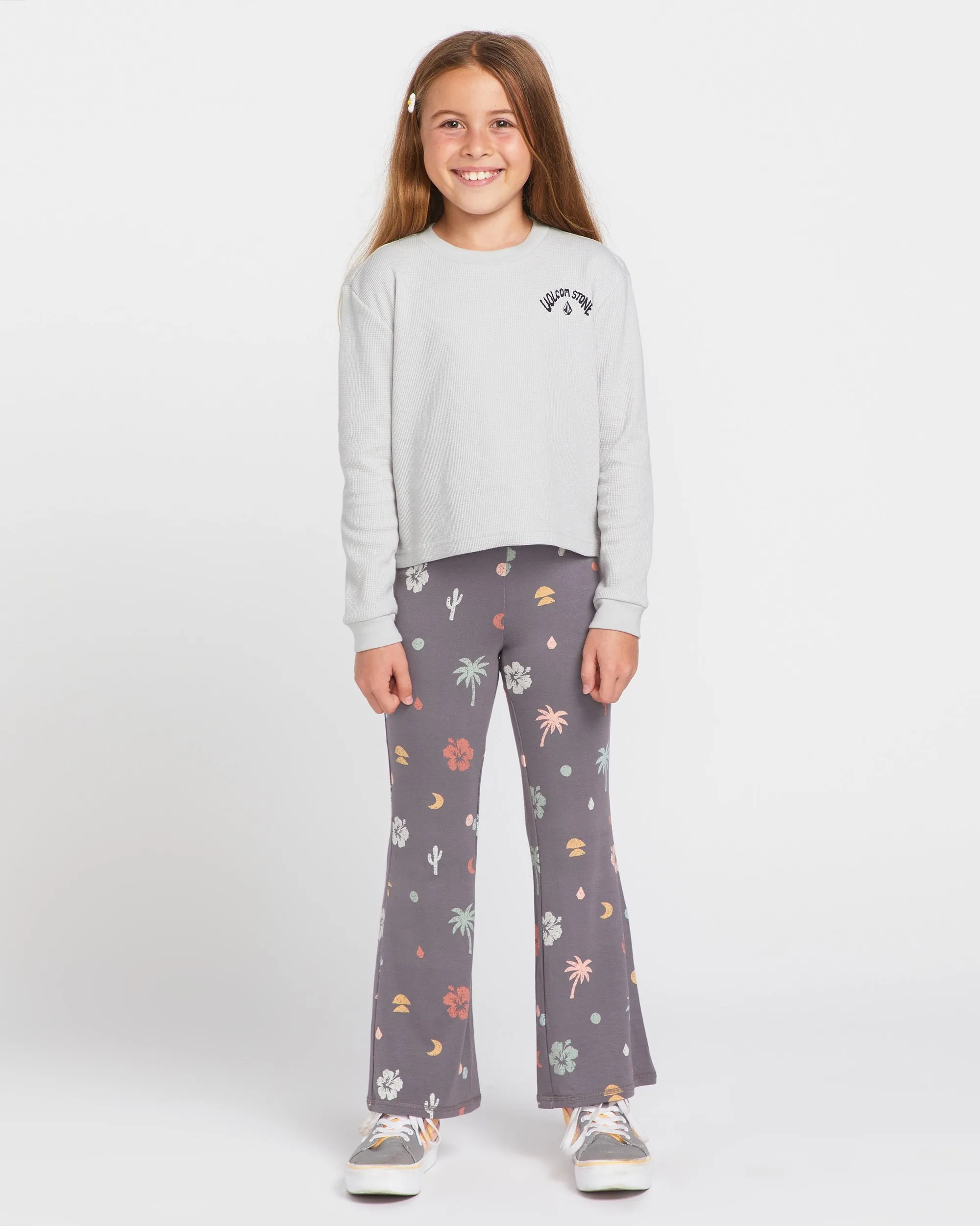 Little Girls Thermality Long Sleeve Shirt - Light Grey sold by Volcom