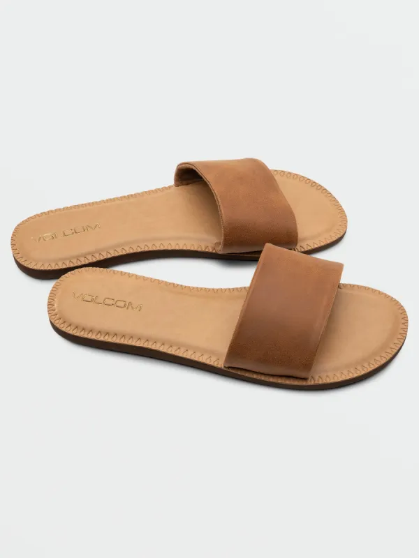 Simple Slide Sandal - Tan sold by Volcom