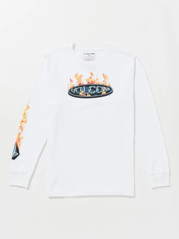 Combust Long Sleeve Tee - White sold by Volcom