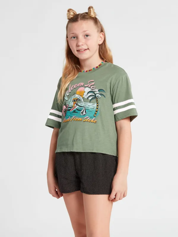 Big Girls Truly Stoked Tee - Light Army sold by Volcom