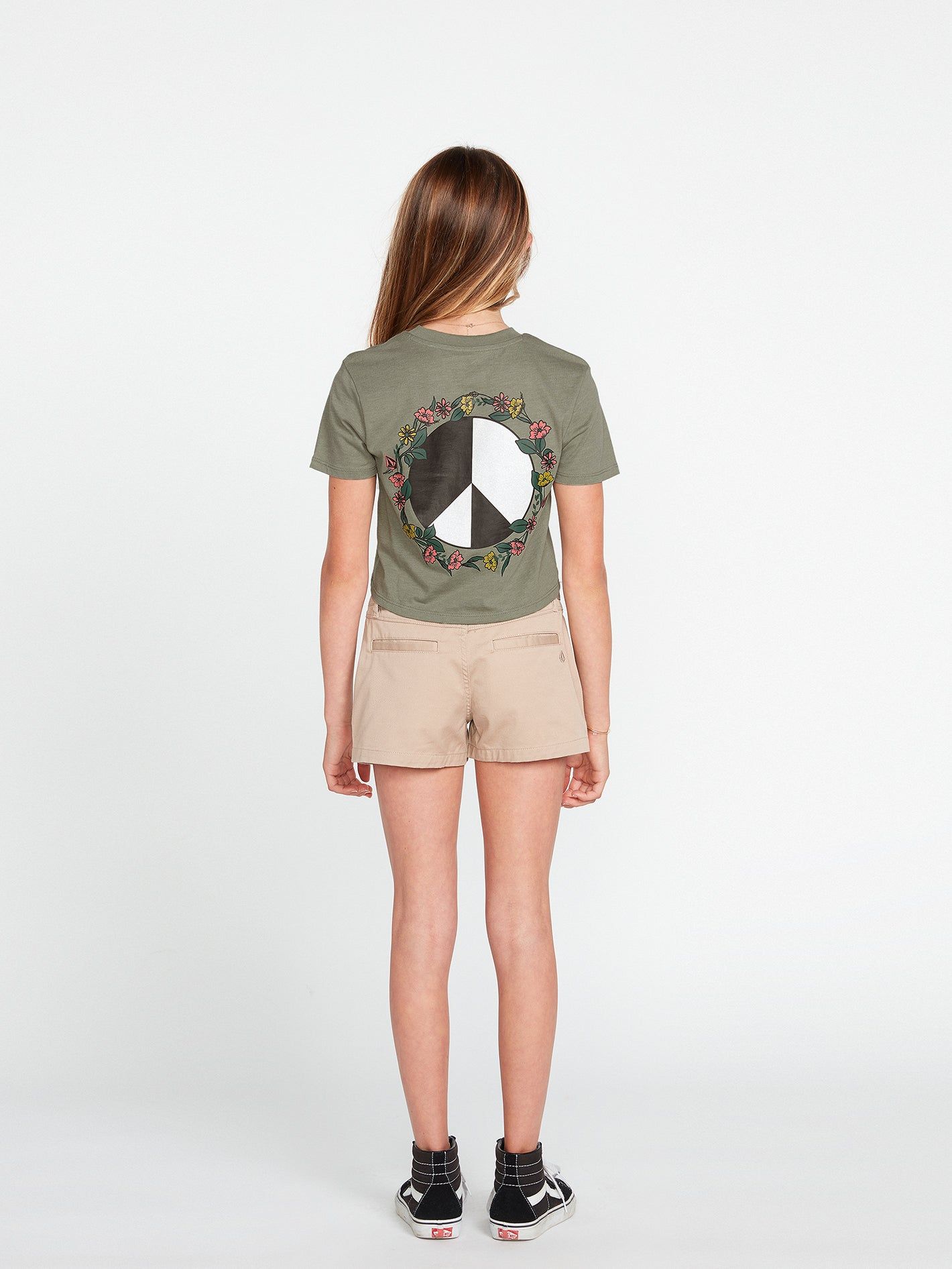 Girls Pocket Dial Short Sleeve Tee - Light Army sold by Volcom product image thumbnail 2