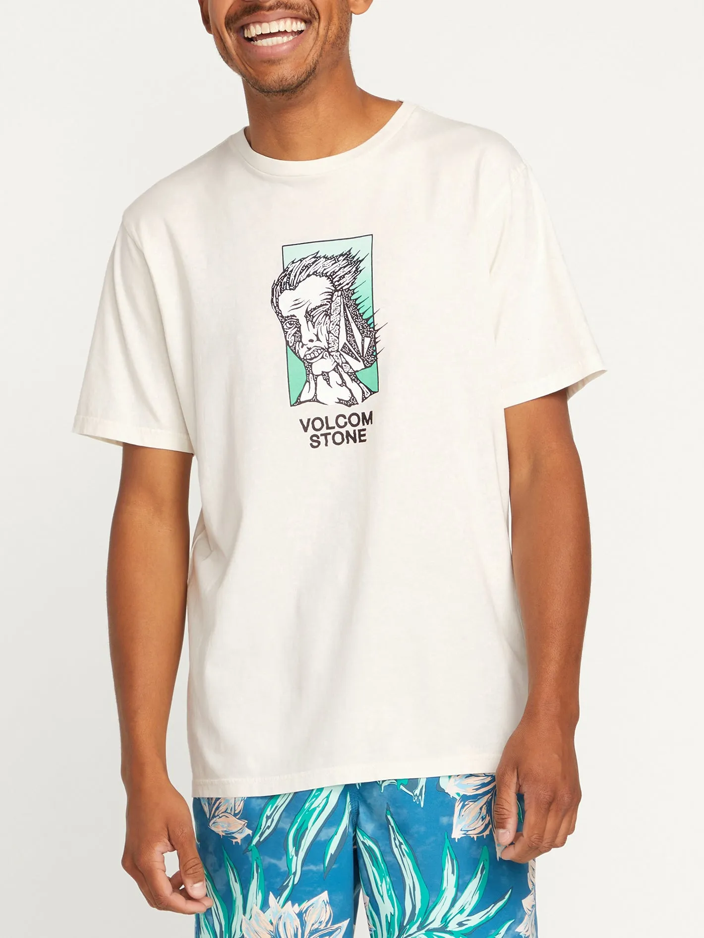 Heckle Short Sleeve Tee - Cream sold by Volcom product image thumbnail 2