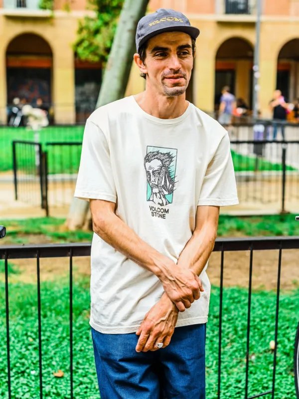 Heckle Short Sleeve Tee - Cream sold by Volcom