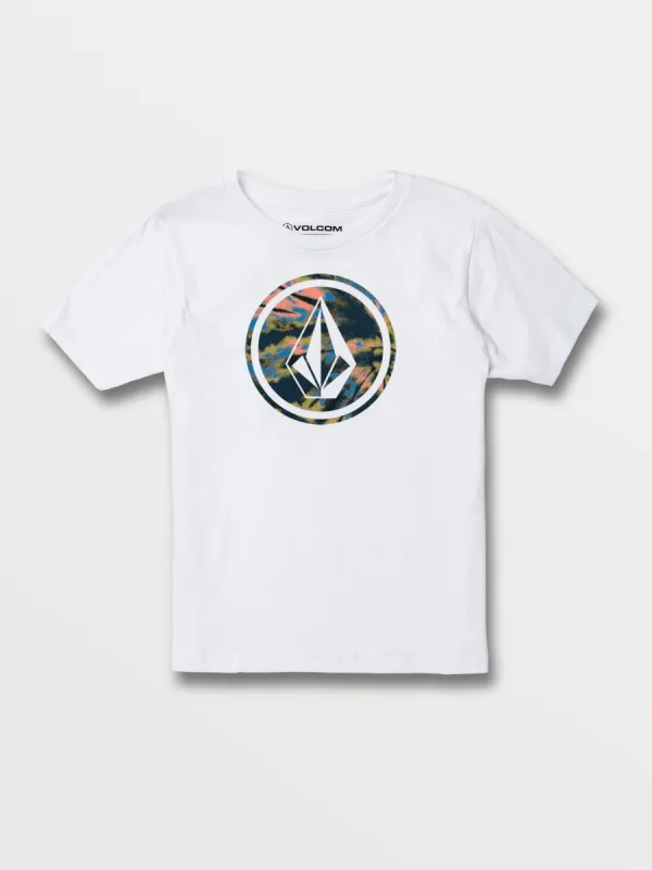 Little Boys Circle Stone Fill Short Sleeve Tee - White sold by Volcom