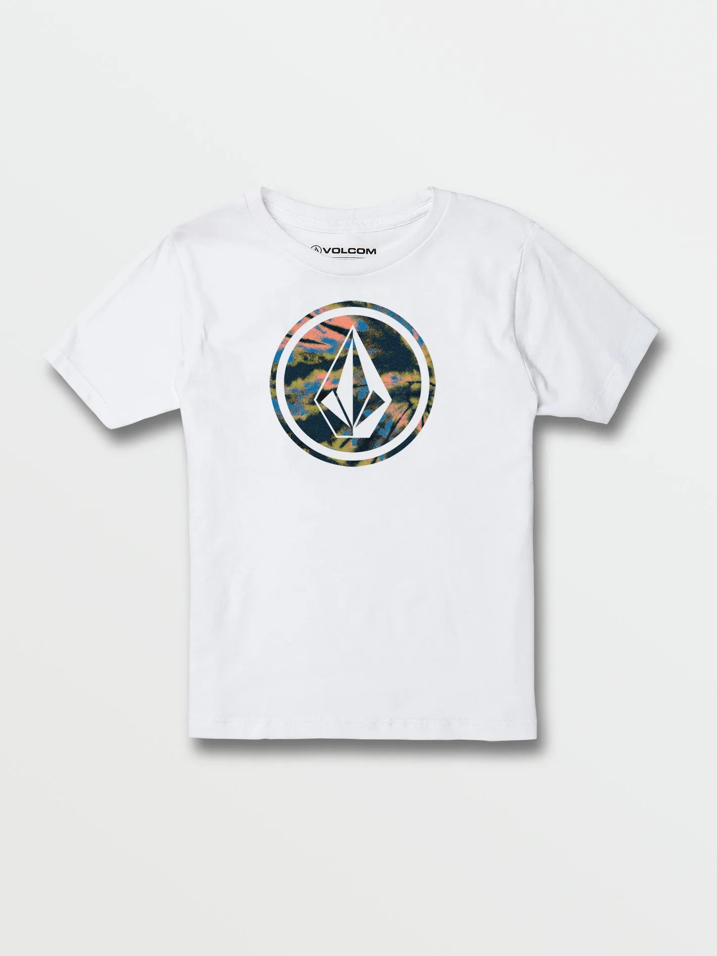 Little Boys Circle Stone Fill Short Sleeve Tee - White sold by Volcom