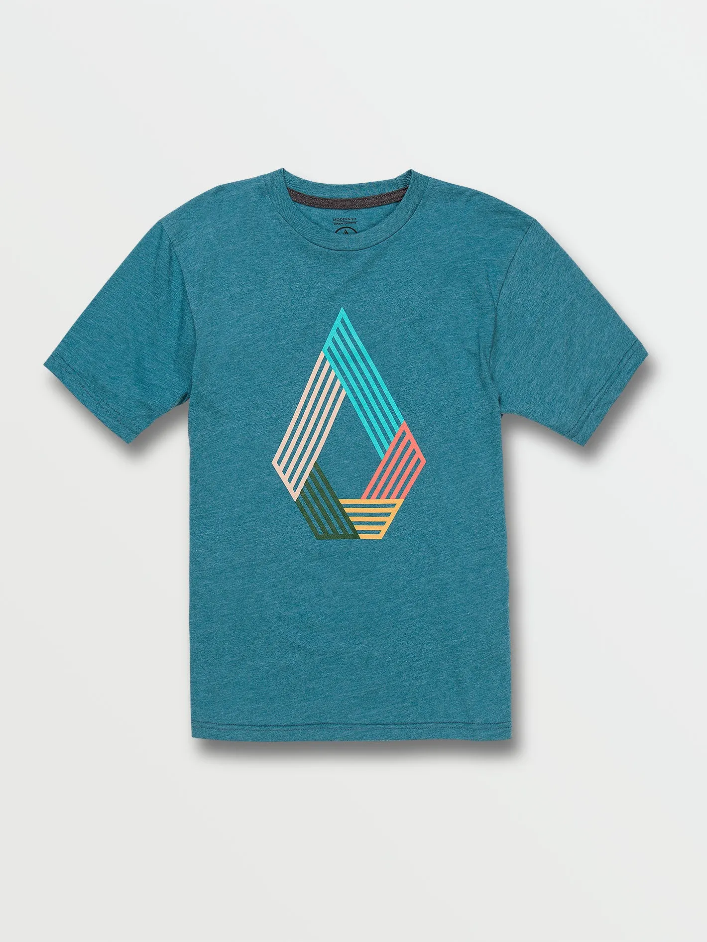 Big Boys Volcom Says Short Sleeve Tee - Mosaic Blue Heather sold by Volcom