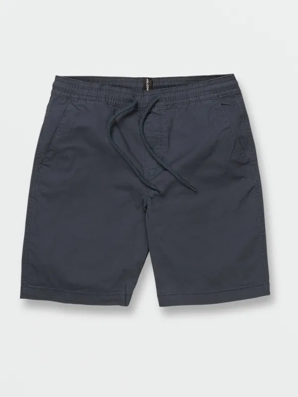 Cleaver Elastic Waist Stretch Shorts - Faded Navy sold by Volcom