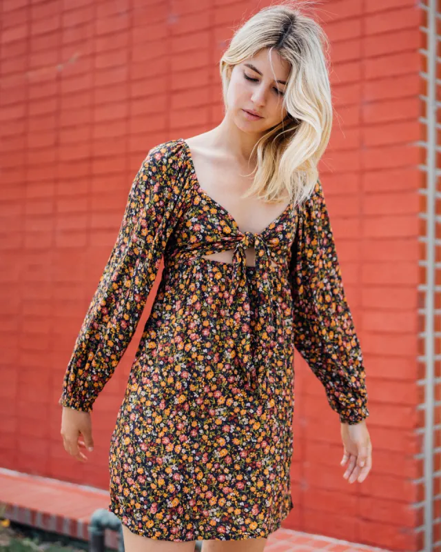Blossom Binge Dress - Vintage Black made by Volcom