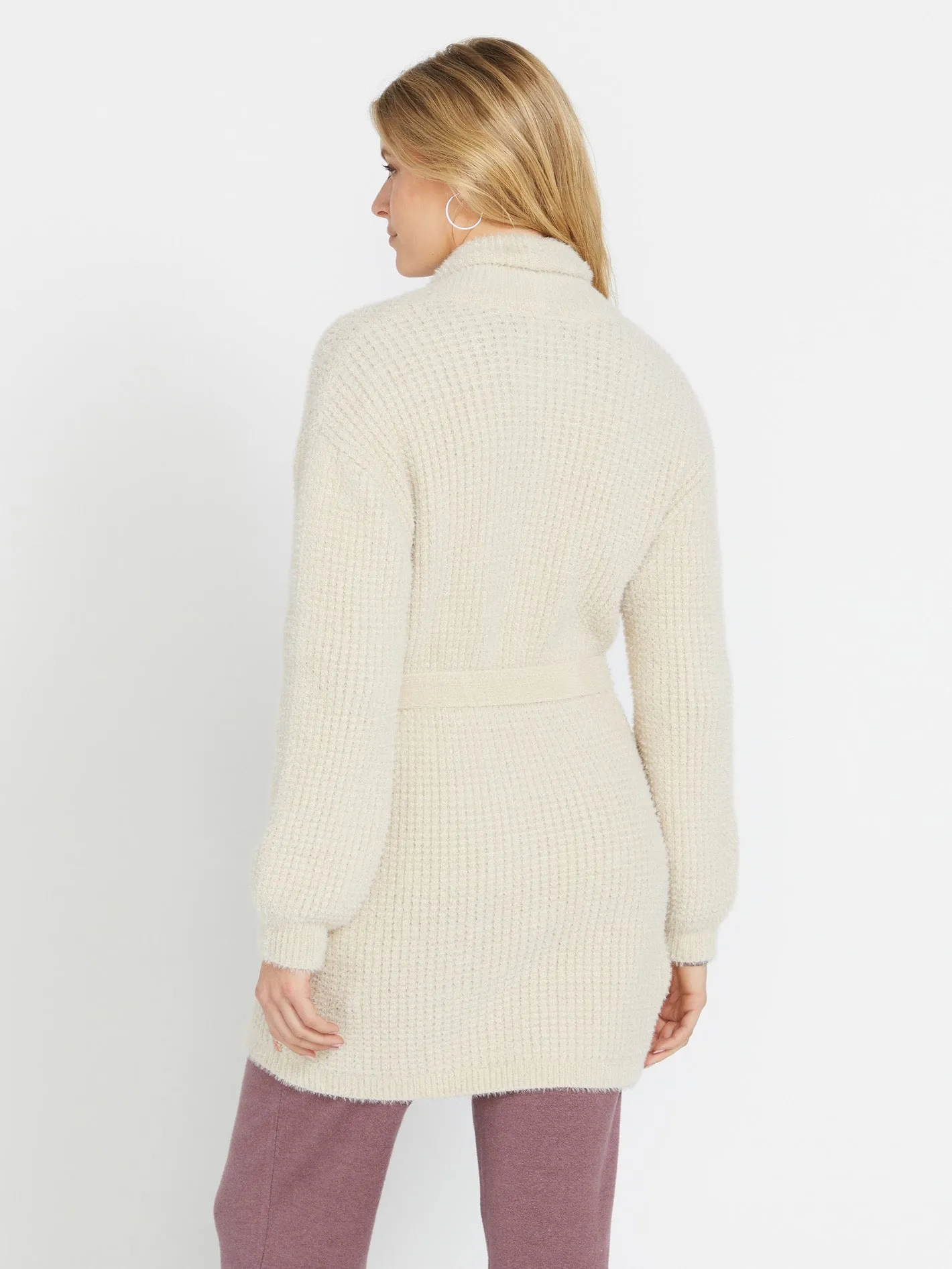 Lived in Lounge Cozy Wrap Cardigan - Cream sold by Volcom product image thumbnail 4
