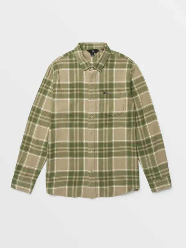 Leland Long Sleeve Flannel - Khaki sold by Volcom